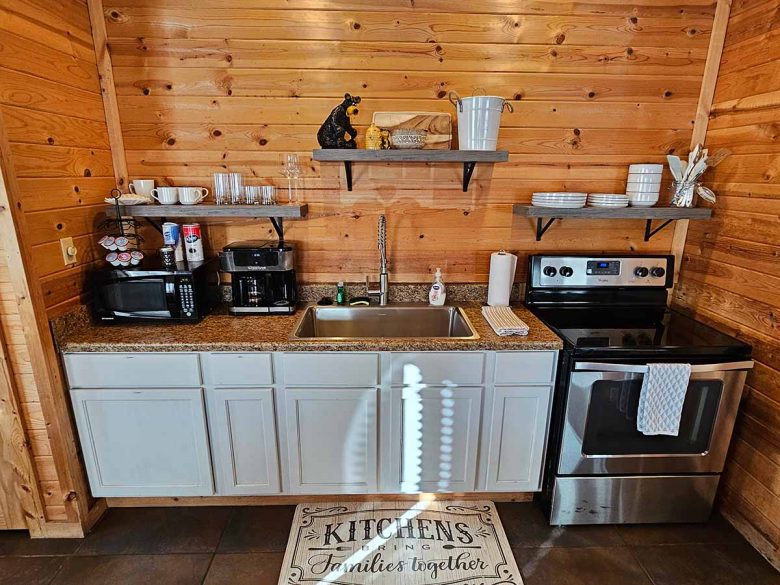 Honey Bear Haven Cabin 3 Full Kitchen