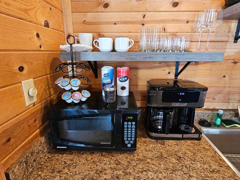 Honey Bear Cabin 3 Microwave & Coffee Maker
