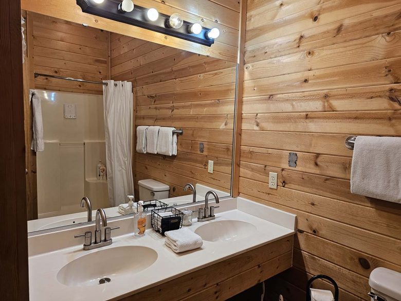 Honey Bear Haven Cabin 4 Vanity & Shower