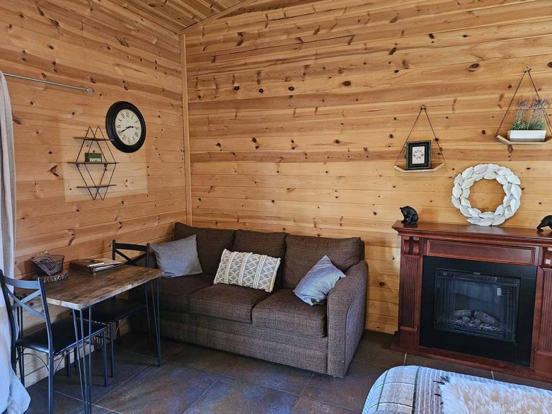 Honey Bear Haven Cabin 5 Living Room with Sleeper Sofa